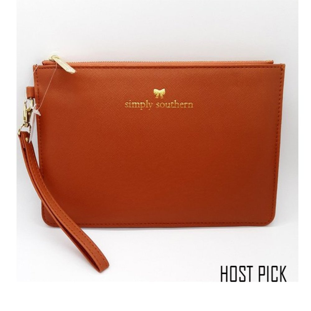 Simply Southern Leather Clutch Honey